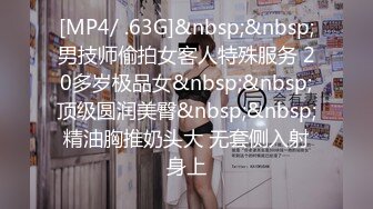 [MP4/ .63G]&nbsp;&nbsp;男技师偷拍女客人特殊服务 20多岁极品女&nbsp;&nbsp;顶级圆润美臀&nbsp;&nbsp;精油胸推奶头大 无套侧入射身上