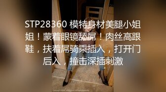 STP28360 模特身材美腿小姐姐！蒙着眼镜舔屌！肉丝高跟鞋，扶着屌骑乘插入，打开门后入，撞击深插刺激